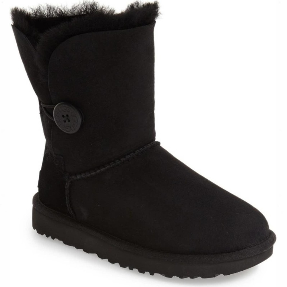 UGG Black Bailey Button II Short Boots - Picture 4 of 9